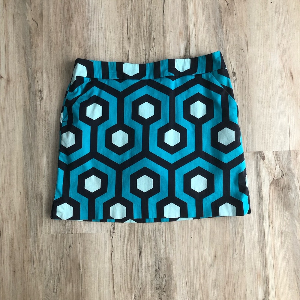 Loudmouth Teal, Black & White Geometric Skort